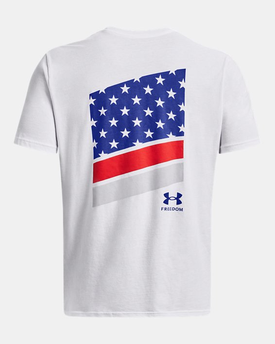 Men's UA Freedom Flag Variation T-Shirt, White, pdpMainDesktop image number 5
